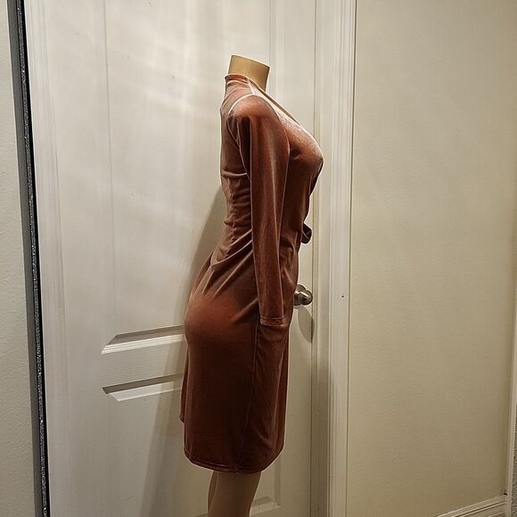 BRAND NEW ANNE KLEIN WOMEN'S VELVET SHORT LONG SLEEVE SHEATH DRESS - Picture 6 of 14